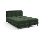Kontinentalbett, Ehebett, Doppelbett mit Bettkasten, Ziernähte, PRATO K32 
