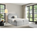 Eleganter Boxspringbett, Ehebett, Doppelbett mit Bettkasten, Boucle-Stoff, PRATO K33