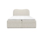 Eleganter Boxspringbett, Ehebett, Doppelbett mit Bettkasten, Boucle-Stoff, PRATO K33