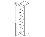 Modularer Schrank 240 cm hoch dreitürig, Mehrzweckschrank, Garderobenschrank, Kaschmir, KABO Modularer Schrank 240 cm hoch dreitürig, Mehrzweckschrank, Garderobenschrank, Kaschmir, KABO