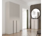 Modularer Schrank 240 cm hoch dreitürig, Mehrzweckschrank, Garderobenschrank, Kaschmir, KABO Modularer Schrank 240 cm hoch dreitürig, Mehrzweckschrank, Garderobenschrank, Kaschmir, KABO