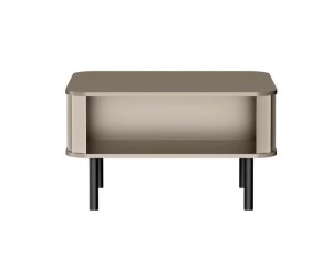 NOVADO NV-10 Moderner Kaffeetisch, Couchtisch, abgerundete Kanten, Clay Grey