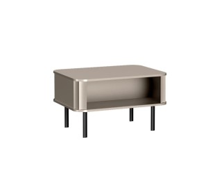 NOVADO NV-10 Moderner Kaffeetisch, Couchtisch, abgerundete Kanten, Clay Grey