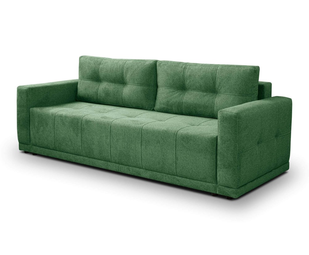 Couch ausziehbar mit Schlaffunktion und Bettkasten, 3-Sitzer-Sofa, Velourstoff, Farbvarianten, KAMEL K1