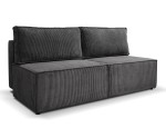 Bequeme Couch mit Ausziehfunktion und Bettkasten, Cord - Farbvarianten, KAMEL K2