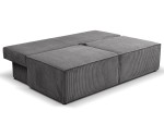 Bequeme Couch mit Ausziehfunktion und Bettkasten, Cord - Farbvarianten, KAMEL K2