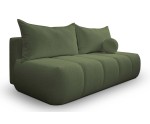 Elegante Couch mit Schlaffunktion und Bettkasten, weicher Bouclé-Stoff, Farbvarianten, KAMEL K3