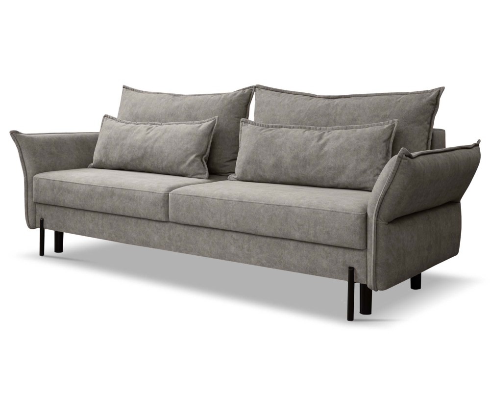 Moderne Couch mit Ausziehfunktion für Wohnzimmer, auf Füßen, Farbvarianten, KAMEL K4