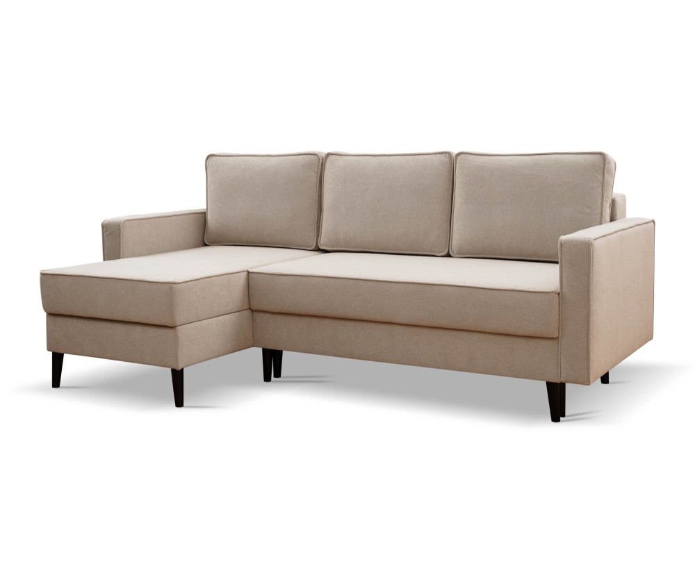 Universales Ecksofa in L-Form mit Schlaffunktion und Bettkasten, Farbvarianten, KAMEL N1