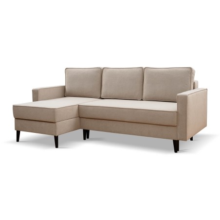 Universales Ecksofa in L-Form mit Schlaffunktion und Bettkasten, Farbvarianten, KAMEL N1