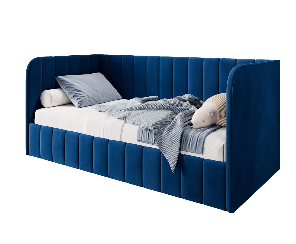 Jugendbett 90x200 cm, Polsterbett mit Bettkasten und Lattenrost, Einzelbett für Jugendzimmer, MARIO SM 05 Jugendbett 90x200 cm, Polsterbett mit Bettkasten und Lattenrost, Einzelbett für Jugendzimmer, MARIO SM 05