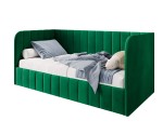 Jugendbett 90x200 cm, Polsterbett mit Bettkasten und Lattenrost, Einzelbett für Jugendzimmer, MARIO SM 05