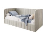 Jugendbett 90x200 cm, Polsterbett mit Bettkasten und Lattenrost, Einzelbett für Jugendzimmer, MARIO SM 05