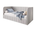 Jugendbett 90x200 cm, Polsterbett mit Bettkasten und Lattenrost, Einzelbett für Jugendzimmer, MARIO SM 05