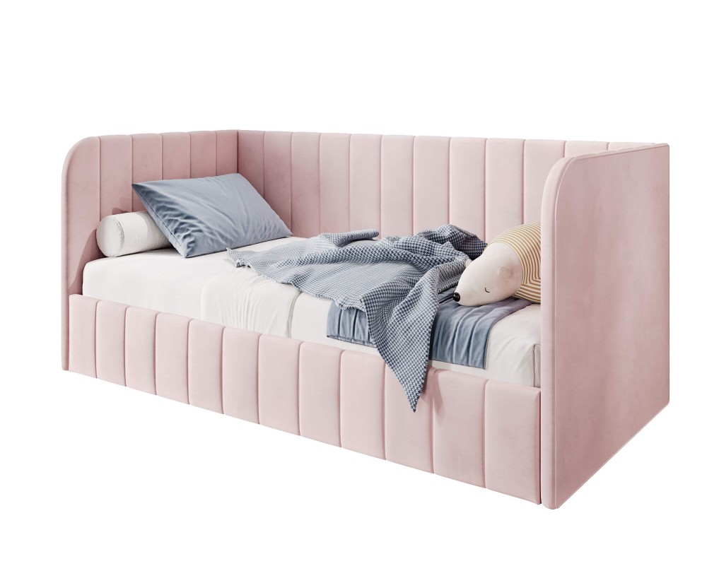 Einzelbett 100x200 cm, Polsterbett mit Seitenteilen, Bettkasten und Lattenrost, MARIO SM 05 Einzelbett 100x200 cm, Polsterbett mit Seitenteilen, Bettkasten und Lattenrost, MARIO SM 05