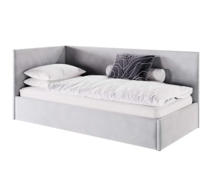 MATEO SM 02 Einzelbett 90x200 cm, Singlebett, Polsterbett mit Lattenrost und Bettkasten