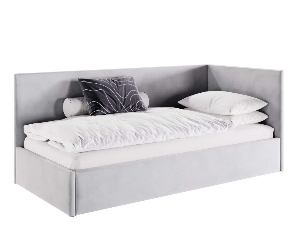 Einzelbett 90x200 cm, Singlebett, Polsterbett mit Lattenrost und Bettkasten, MATEO SM 02 Einzelbett 90x200 cm, Singlebett, Polsterbett mit Lattenrost und Bettkasten, MATEO SM 02