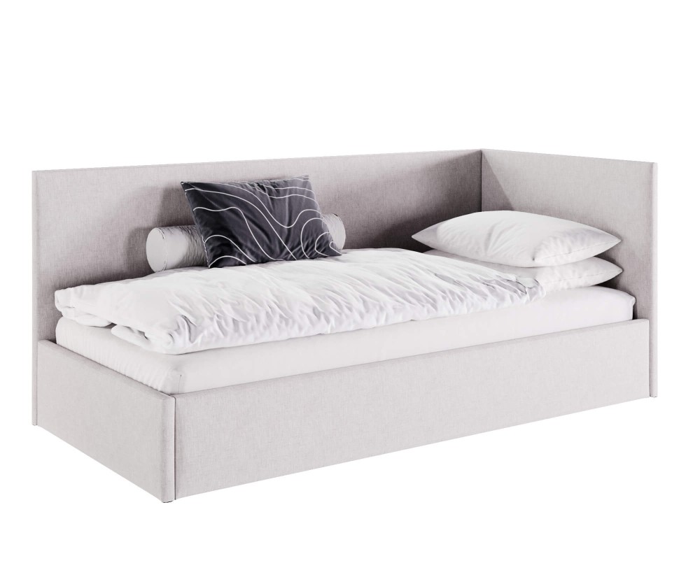 Einzelbett 90x200 cm, Singlebett, Polsterbett mit Lattenrost und Bettkasten, MATEO SM 02