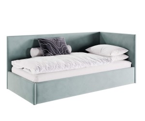 MATEO SM 02 Jugendbett 100x200 cm, Singlebett, Polsterbett mit Lattenrost und Bettkasten