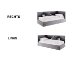 Schlafsofa 120x200 cm, Singlebett, Polsterbett mit Lattenrost und Bettkasten, MATEO SM 02