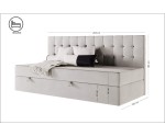 Bequemes Einzelbett 100x200 cm, Polsterbett mit BONELL-Matratze, Einzelbett MELANIA 2M