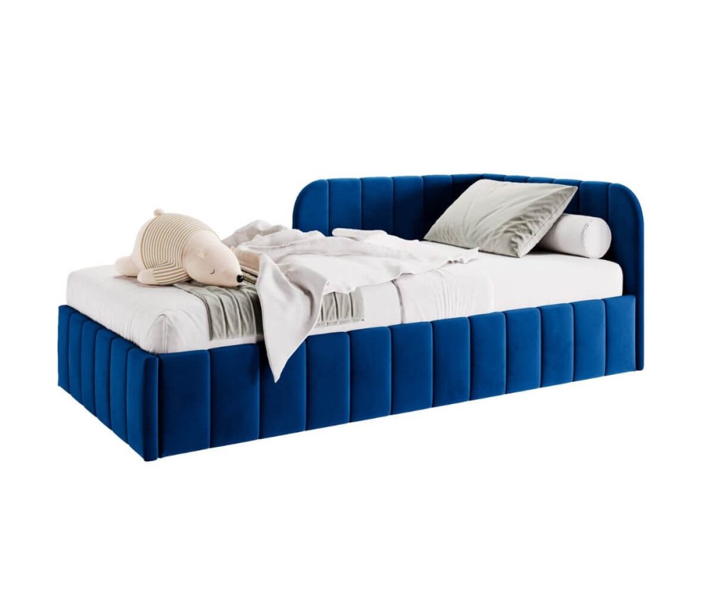 Bequemes Singlebett 120x200 cm, Polsterbett mit Bettkasten und Lattenrost, Einzelbett für Jugendliche, MARIO SM 06 Bequemes Singlebett 120x200 cm, Polsterbett mit Bettkasten und Lattenrost, Einzelbett für Jugendliche, MARIO SM 06