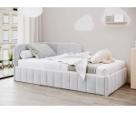 Bequemes Singlebett 120x200 cm, Polsterbett mit Bettkasten und Lattenrost, Einzelbett für Jugendliche, MARIO SM 06 Bequemes Singlebett 120x200 cm, Polsterbett mit Bettkasten und Lattenrost, Einzelbett für Jugendliche, MARIO SM 06