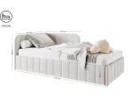 Bequemes Singlebett 120x200 cm, Polsterbett mit Bettkasten und Lattenrost, Einzelbett für Jugendliche, MARIO SM 06 Bequemes Singlebett 120x200 cm, Polsterbett mit Bettkasten und Lattenrost, Einzelbett für Jugendliche, MARIO SM 06