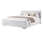 Doppelbett 140x200 cm für Dachschräge, Ehebett mit Bettkasten, Lattenrost mit Metallrahmen, IMPERIA S18