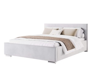 Polsterbett 160x200 cm, Ehebett mit Bettkasten, Lattenrost mit Metallrahmen, IMPERIA S18