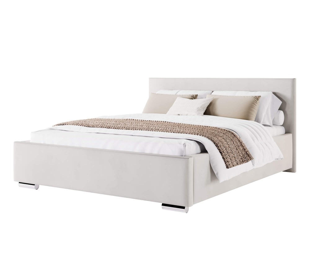 Ehebett 180x200 cm, Polsterbett mit Bettkasten, Lattenrost mit Metallrahmen, IMPERIA S18