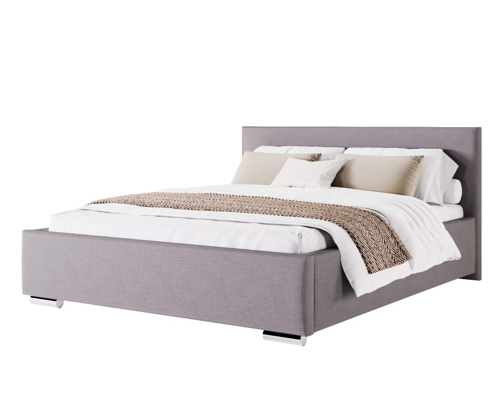 Ehebett 180x200 cm, Polsterbett mit Bettkasten, Lattenrost mit Metallrahmen, IMPERIA S18