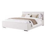Komfortables Bett 200x200 cm für Schlafzimmer mit Bettkasten und Lattenrost, niedriges Kopfteil auf Wunsch, IMPERIA S18