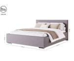 Komfortables Bett 200x200 cm für Schlafzimmer mit Bettkasten und Lattenrost, niedriges Kopfteil auf Wunsch, IMPERIA S18