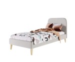 Polsterbett 80x200 cm, Jugendbett, Hotelbett, glattes Kopfteil, hölzerne Füße, HAGE 2N Polsterbett 80x200 cm, Jugendbett, Hotelbett, glattes Kopfteil, hölzerne Füße, HAGE 2N