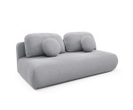 Schlafcouch mit Rückenkissen, 3-Sitzer-Sofa mit Schlaffunktion und Bettkasten, TRIVIO K16