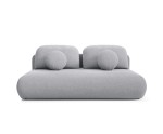 Schlafcouch mit Rückenkissen, 3-Sitzer-Sofa mit Schlaffunktion und Bettkasten, TRIVIO K16