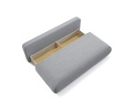 Schlafcouch mit Rückenkissen, 3-Sitzer-Sofa mit Schlaffunktion und Bettkasten, TRIVIO K16