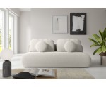 Schlafcouch mit Rückenkissen, 3-Sitzer-Sofa mit Schlaffunktion und Bettkasten, TRIVIO K16