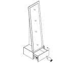 Standspiegel 179x48 cm mit Schublade, Ganzkörperspiegel, Garderobenspiegel, Kaschmir, SOLENA B03 Standspiegel 179x48 cm mit Schublade, Ganzkörperspiegel, Garderobenspiegel, Kaschmir, SOLENA B03