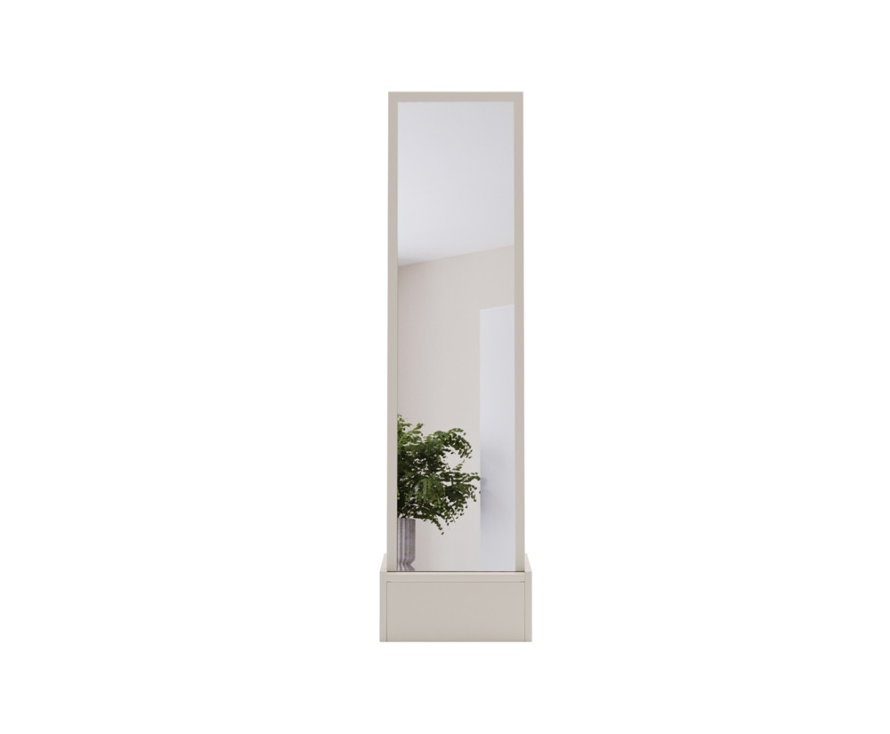 Standspiegel 179x48 cm mit Schublade, Ganzkörperspiegel, Garderobenspiegel, Kaschmir, SOLENA B03 Standspiegel 179x48 cm mit Schublade, Ganzkörperspiegel, Garderobenspiegel, Kaschmir, SOLENA B03