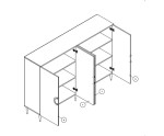 Elegante Kommode Breite 180 cm, Sideboard für Schlafzimmer, Wohnzimmer, Kaschmir, SOLENA B09 Elegante Kommode Breite 180 cm, Sideboard für Schlafzimmer, Wohnzimmer, Kaschmir, SOLENA B09