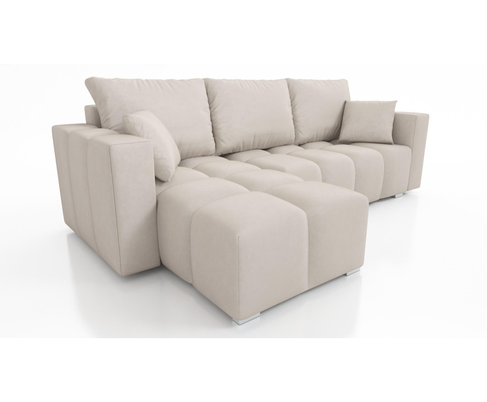 Universales Ecksofa in L-Form mit Schlaffunktion und Bettkasten, Farbvarianten, ADLER N2 Universales Ecksofa in L-Form mit Schlaffunktion und Bettkasten, Farbvarianten, ADLER N2