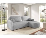 Ecksofa rechts / links mit Schlaffunktion und Bettkasten, Chenille-Stoff, TRIVIO N10