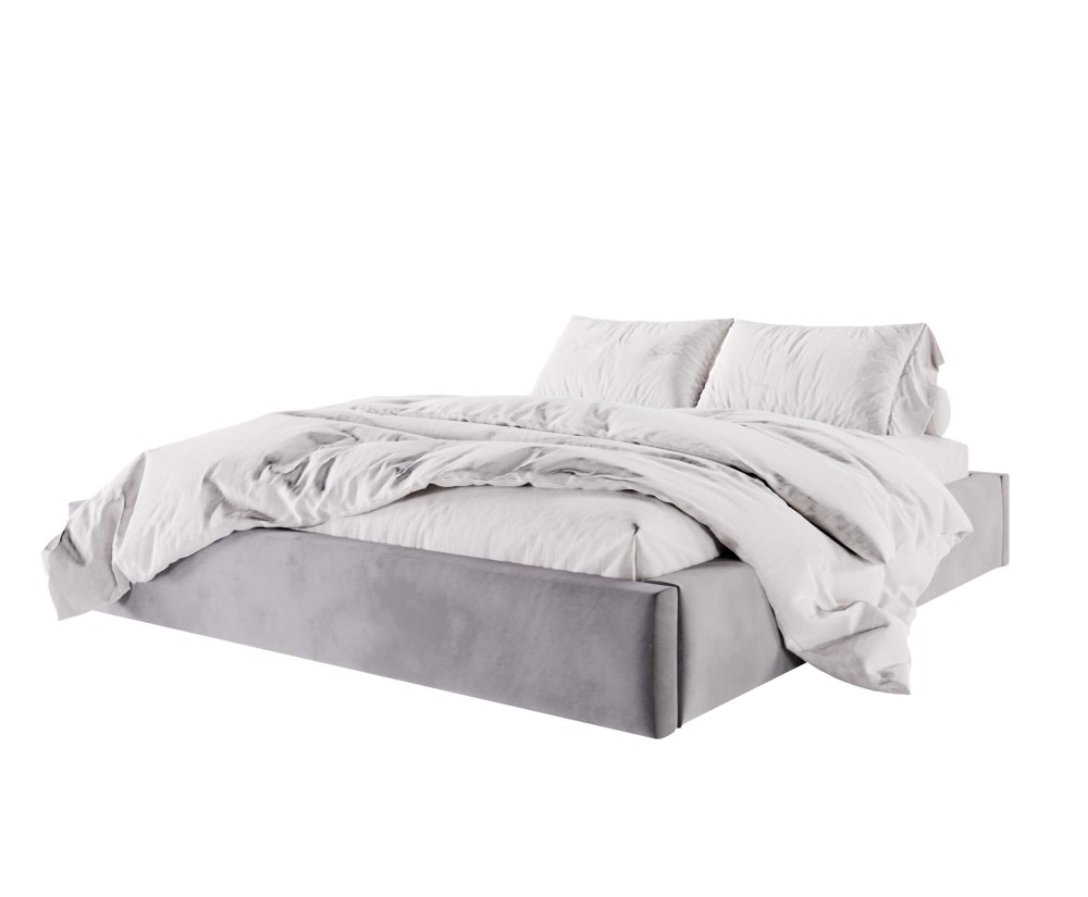 Polsterbett 140x200 cm für Schlafzimmer, Ehebett mit Bettkasten, Lattenrost mit Metallrahmen, ohne Kopfteil, SAMOS 01 Polsterbett 140x200 cm für Schlafzimmer, Ehebett mit Bettkasten, Lattenrost mit Metallrahmen, ohne Kopfteil, SAMOS 01