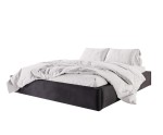 Großes Ehebett 200x200 cm ohne Kopfteil für Dachschräge, Polsterbett mit Bettkasten, Lattenrost mit Metallrahmen, SAMOS 01 Großes Ehebett 200x200 cm ohne Kopfteil für Dachschräge, Polsterbett mit Bettkasten, Lattenrost mit Metallrahmen, SAMOS 01