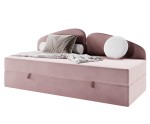 Kinderbett 80x200 cm mit BONELL-Matratze und Bettkasten, Polsterbett LEONARD 2M Kinderbett 80x200 cm mit BONELL-Matratze und Bettkasten, Polsterbett LEONARD 2M