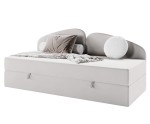 Kinderbett 80x200 cm mit BONELL-Matratze und Bettkasten, Polsterbett LEONARD 2M Kinderbett 80x200 cm mit BONELL-Matratze und Bettkasten, Polsterbett LEONARD 2M