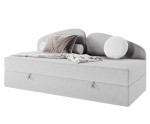 Kinderbett 80x200 cm mit BONELL-Matratze und Bettkasten, Polsterbett LEONARD 2M Kinderbett 80x200 cm mit BONELL-Matratze und Bettkasten, Polsterbett LEONARD 2M