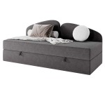 Kinderbett 80x200 cm mit BONELL-Matratze und Bettkasten, Polsterbett LEONARD 2M Kinderbett 80x200 cm mit BONELL-Matratze und Bettkasten, Polsterbett LEONARD 2M